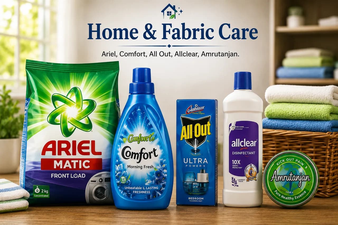 Home & Fabric Care product range distributed by Jai Enterprises
